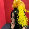 il_fullxfull.3795369205_o1t9 Yellow Feather Fascinator: Silk Abaca Knot Headband, Derby Hat - Zoranda yellow