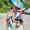 Blue Satellite Hatinator: Gold Feather Kentucky Derby Wedding Hat
