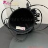 Diana - Black Pillbox Hat Fascinator.  Satin Loops, Feather Mount, Swarovski Crystals.