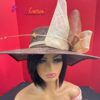 Sinamay Square Brim Hatinator – Chocolate Brown, Pearl Quill