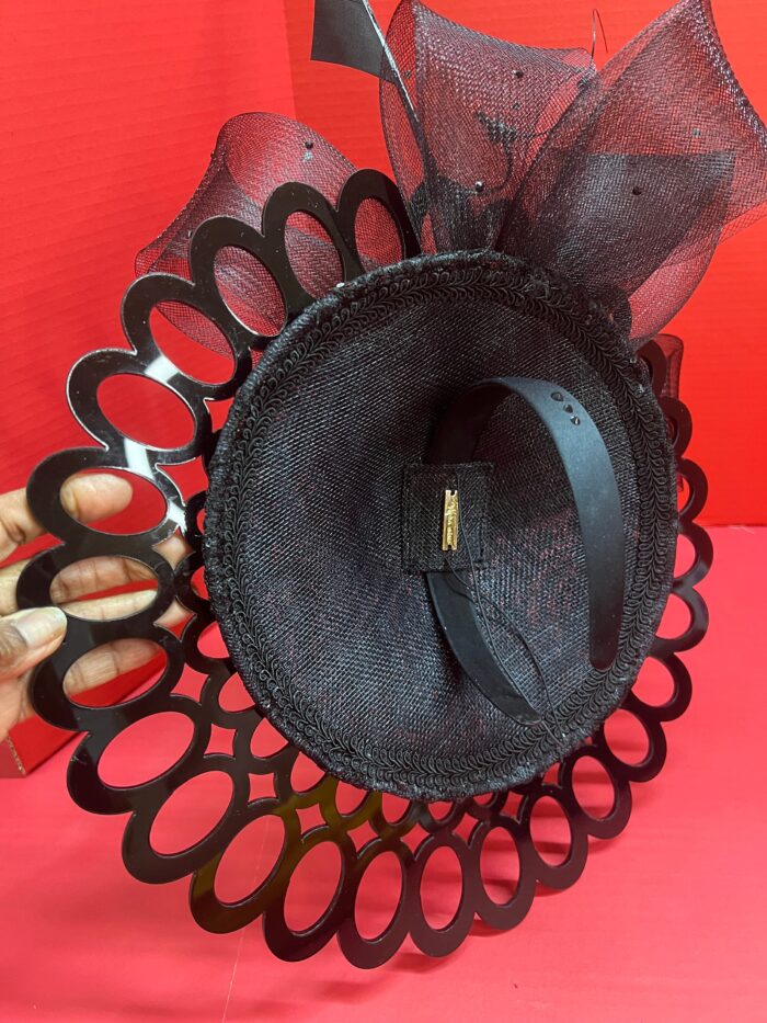 il_fullxfull.5188533888_7gh4 Vondee - Black Couture Hatinator. Laser-Cut Acrylic Brim, Crinoline Bow.