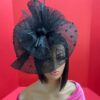 il_fullxfull.5237826488_nsv3 Adobea - Black Polka Dot Fascinator Hat. Formal Church Headpiece.