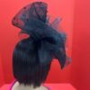 il_fullxfull.5237834856_omgd Adobea - Black Polka Dot Fascinator Hat. Formal Church Headpiece.