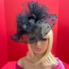 il_fullxfull.5286041857_6l76 Adobea - Black Polka Dot Fascinator Hat. Formal Church Headpiece.