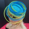 il_fullxfull.5355744352_8v4s Akoele Blue Sinamay Fascinator Hat: Lemon Green Swirl Derby, Cocktail, Tea Party