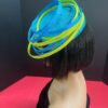 il_fullxfull.5403909051_givf Akoele Blue Sinamay Fascinator Hat: Lemon Green Swirl Derby, Cocktail, Tea Party
