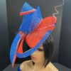 Sculpted Red and Blue Hatinator: Derby Tea Party Headpiece