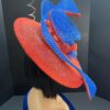 Sculpted Red and Blue Hatinator: Derby Tea Party Headpiece