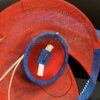 Sculpted Red and Blue Hatinator: Derby Tea Party Headpiece