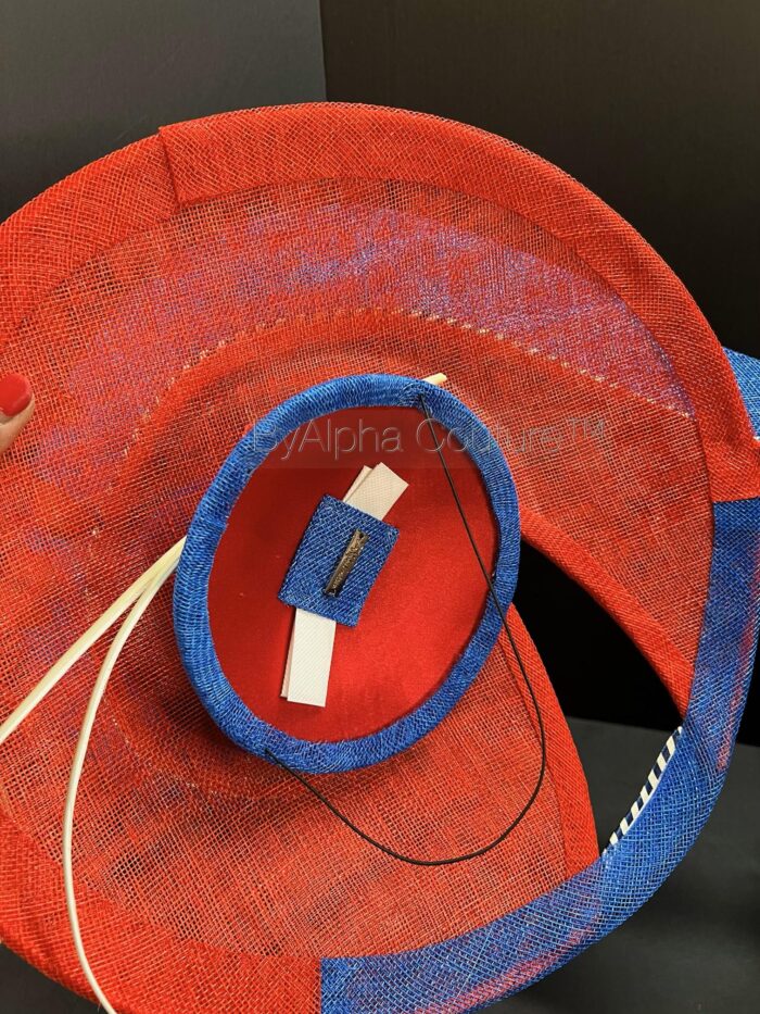 Sculpted Red and Blue Hatinator: Derby Tea Party Headpiece