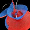 Red and Blue Swirl Hatinator: Ascot Ladies Day, Mother of Bride - Carol