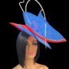 Red and Blue Swirl Hatinator: Ascot Ladies Day, Mother of Bride - Carol