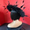 Nyra - Black Sculpted Feather Hatinator: Formal Occasion Headpiece