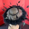 Nyra - Black Sculpted Feather Hatinator: Formal Occasion Headpiece