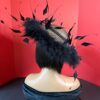 Nyra - Black Sculpted Feather Hatinator: Formal Occasion Headpiece