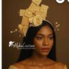 Ariyike - Gold Fascinator with Pearls & Crystal Sprays. Handmade Church Wedding Headpiece.