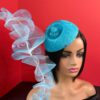 il_fullxfull.7820216730_88fp Turquoise Ruffle Halo Fascinator, Sculptural Sinamay Statement Hat