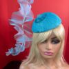 il_fullxfull.7820217550_isgh Turquoise Ruffle Halo Fascinator, Sculptural Sinamay Statement Hat