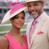 Rosé Royale. Pink and Ivory Hatinator, Kentucky Derby Hat, Elegant Church Hat, Wedding Guest Fascinator, Statement Occasion Headpiece
